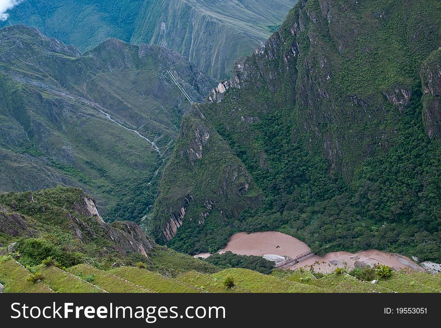 The picture of the Machu Picchu place of interest, Peru. The picture of the Machu Picchu place of interest, Peru