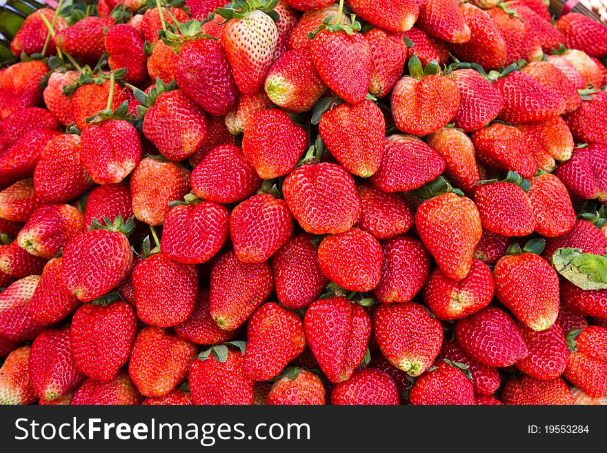 Fresh strawberry in the market