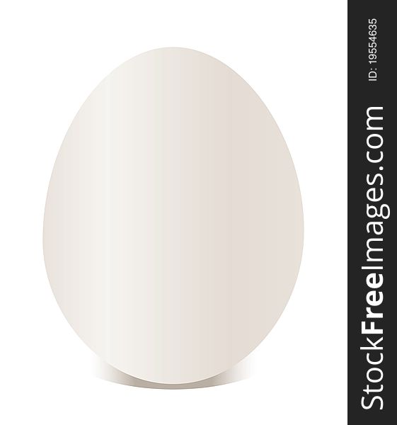 White egg, isolated object. Vector Illustration. White egg, isolated object. Vector Illustration