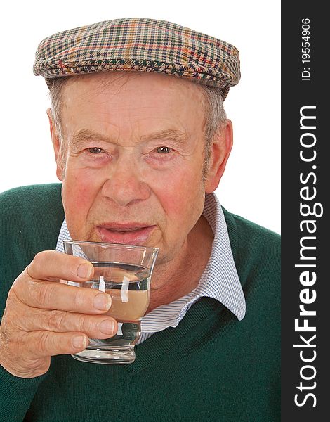 Male Senior Drinking Water