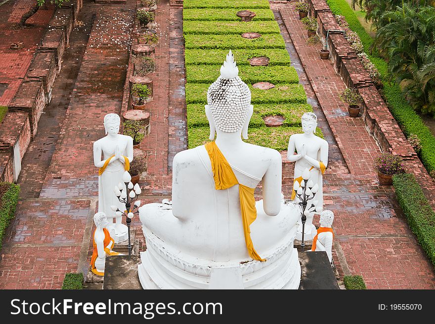 Buddha images at the Wat Yai Chai Mongkhon in Ayuthaya Thailand. Buddha images at the Wat Yai Chai Mongkhon in Ayuthaya Thailand