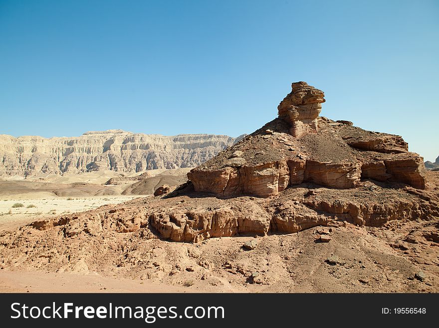 Moment of old mountain, Timna Valley near Eilat, south of Israel