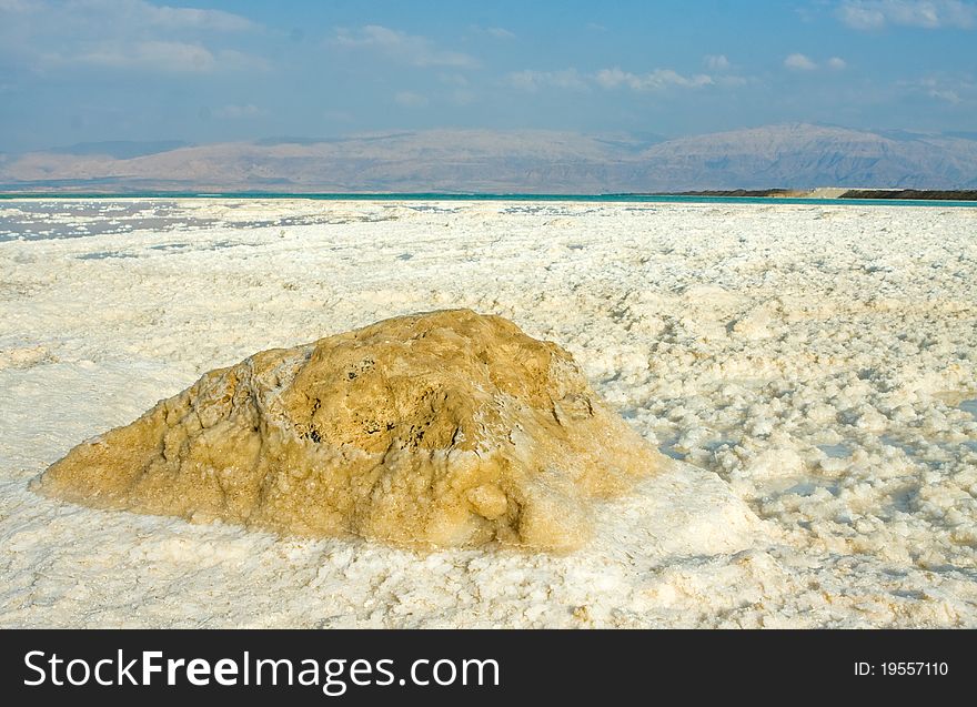 Strange forms and colors of salt, Dead sea