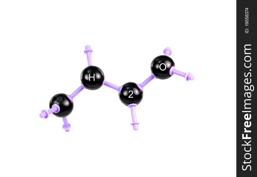 A molecule structure isolated against a white background