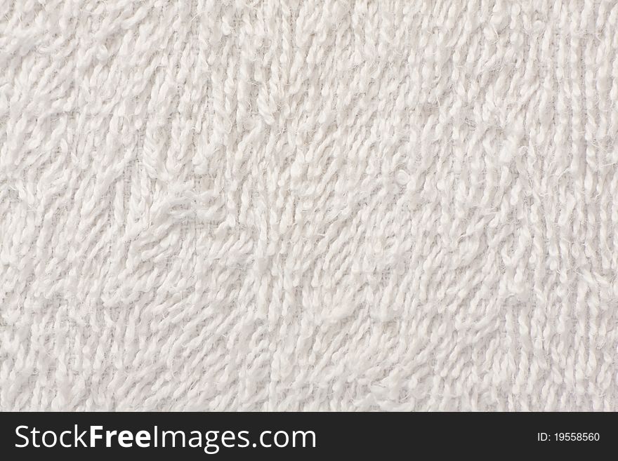 White soft towel texture background close up