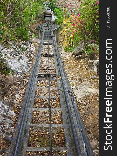 Rail of cable car