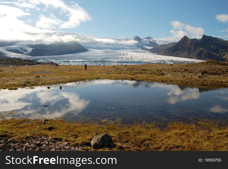 Glaciers and floating icebergs near Jokulsarlon Lagoon, Iceland. Glaciers and floating icebergs near Jokulsarlon Lagoon, Iceland