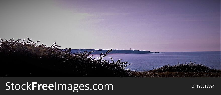 Ocean panorama in summer.