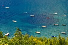 Beautiful Day At Adriatic Sea Coast Royalty Free Stock Photos Beautiful Day At Adriatic Sea Coast Royalty Free Stock Photos