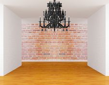 Room With Black Chandelier Stock Photo Room With Black Chandelier Stock Photo