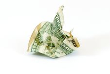 Crumpled Dollar Royalty Free Stock Images