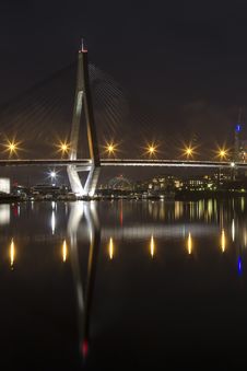 Anzac Bridge At Night Time, Sydney Australia Royalty Free Stock Images Anzac Bridge At Night Time, Sydney Australia Royalty Free Stock Images