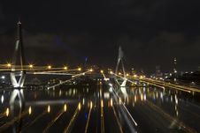 Anzac Bridge At Night Time, Sydney Australia Royalty Free Stock Photo