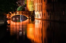 Brugge By Night Royalty Free Stock Photos Brugge By Night Royalty Free Stock Photos