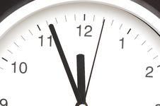 Clock Showing Five Minutes To Noon Royalty Free Stock Images Clock Showing Five Minutes To Noon Royalty Free Stock Images