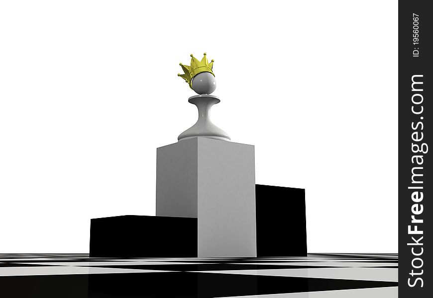Pawn winner in the crown