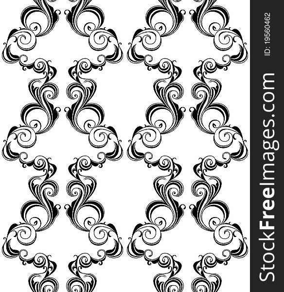 Seamless pattern of floral elements
