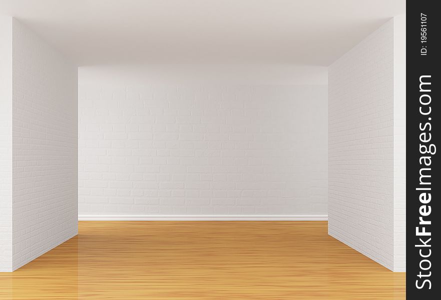 Empty room with wooden floor