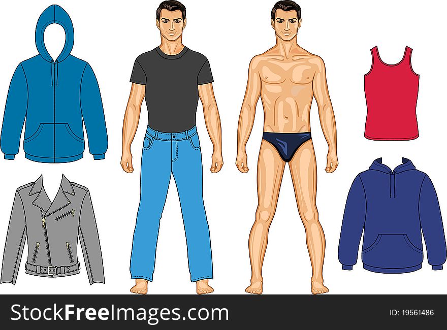 Man And Clothes Colored Collection