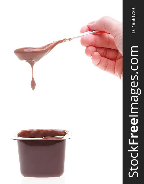 Chocolate dessert isolated