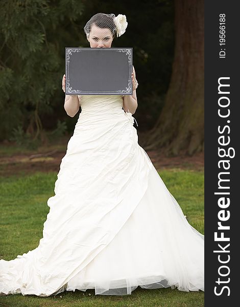 Bride and blank board