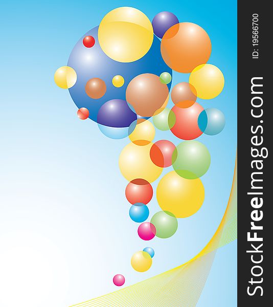 Set of colored balloons. Abstract illustration.