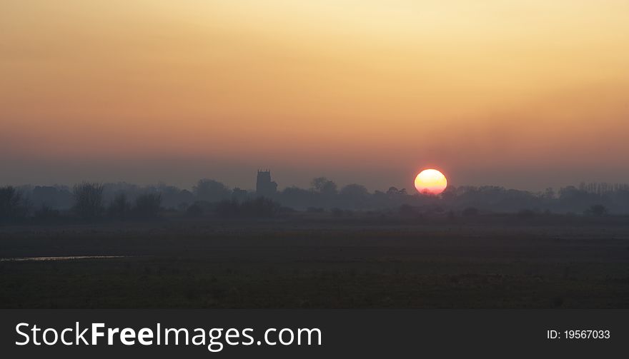 Misty Sunset