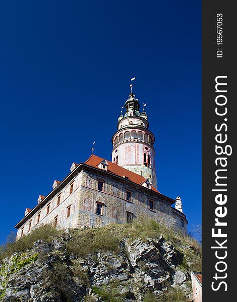 Detail of the castle in Cesky Krumlov