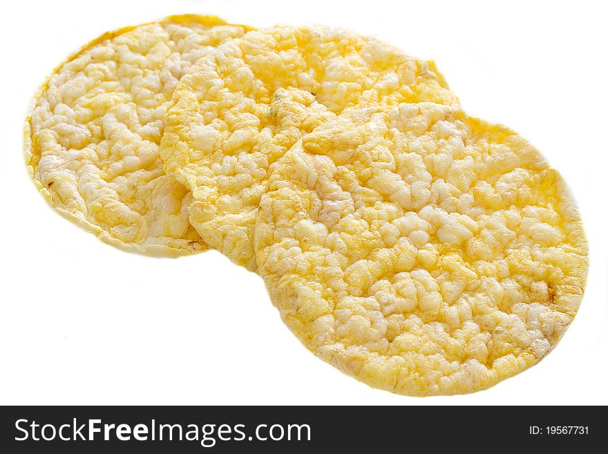 Group of bio biscuits isolated on white background