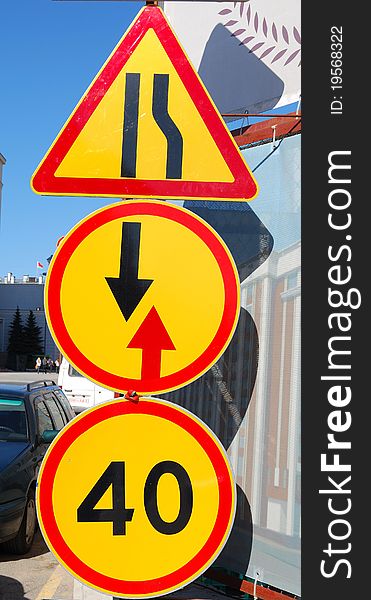 Three Traffic Signs