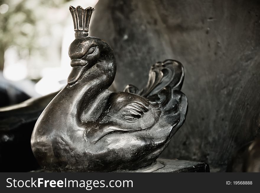 Bronze Statue Of The Swan