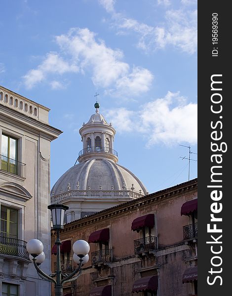 Dome Of The Church Of The Abbey Of Sant  Agata