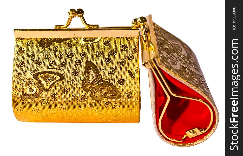 Beautiful purse pattern. Butterfly gold