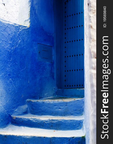 Chefchaouen blue stairs