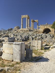 Lindos Acropolis Royalty Free Stock Image Lindos Acropolis Royalty Free Stock Image