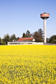 Country And Water Tower Royalty Free Stock Photo Country And Water Tower Royalty Free Stock Photo