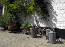 Watering Cans. Royalty Free Stock Photos Watering Cans. Royalty Free Stock Photos