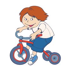 Boy Riding Bicycle Royalty Free Stock Photography Boy Riding Bicycle Royalty Free Stock Photography