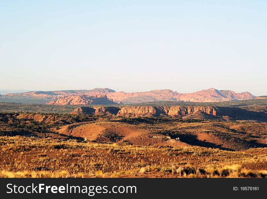 Western landscape in arizona plains