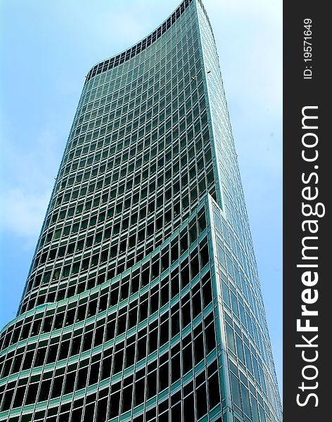 Office building with blue sky