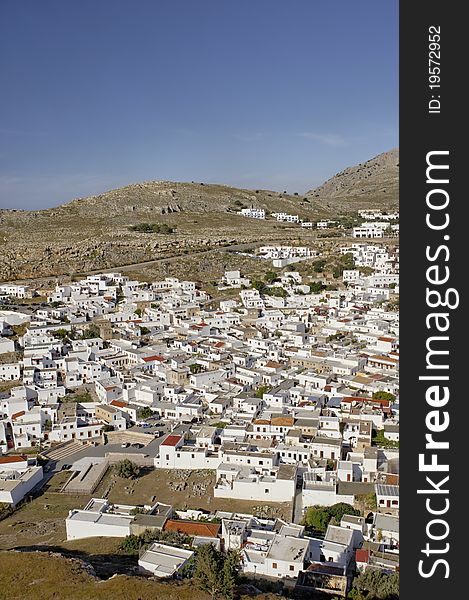 View of Lindos from the acropolis