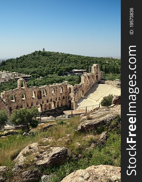 The Theater of Herodes Atticus in Athens, Greece