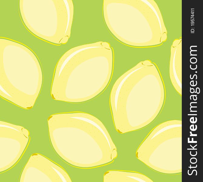 Seamless wallpaper with hand drawn lemons