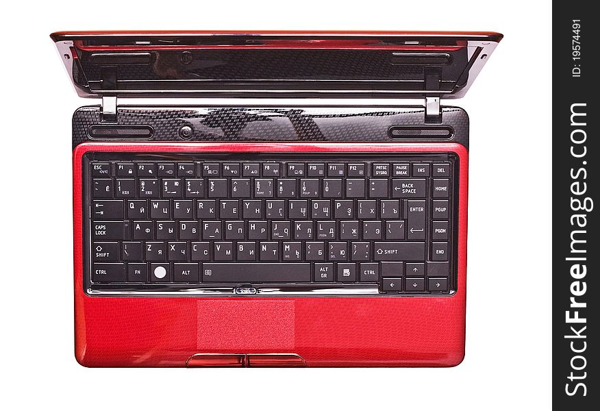 Modern Bright Red Laptop
