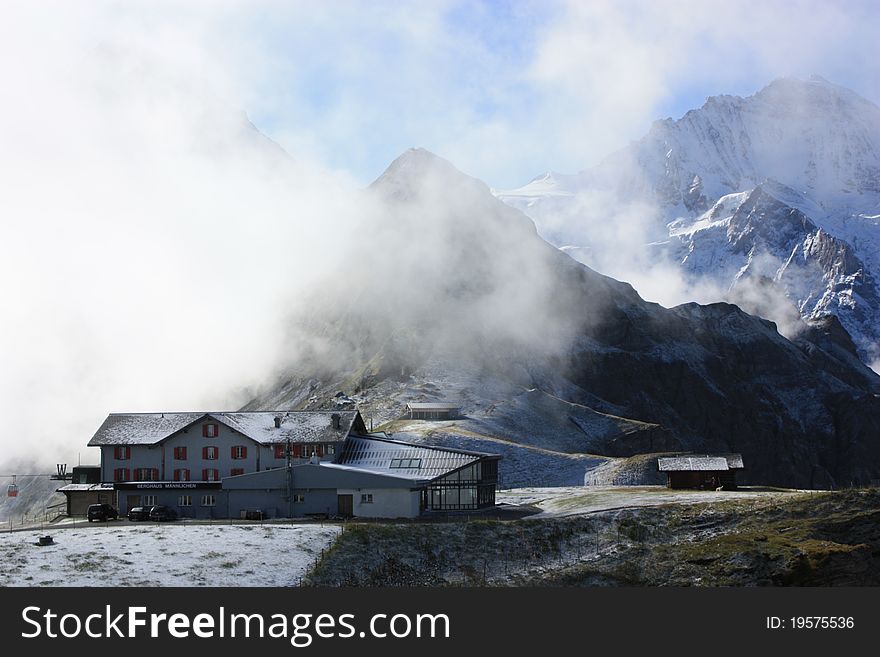 Hill station on top of Swiss alps