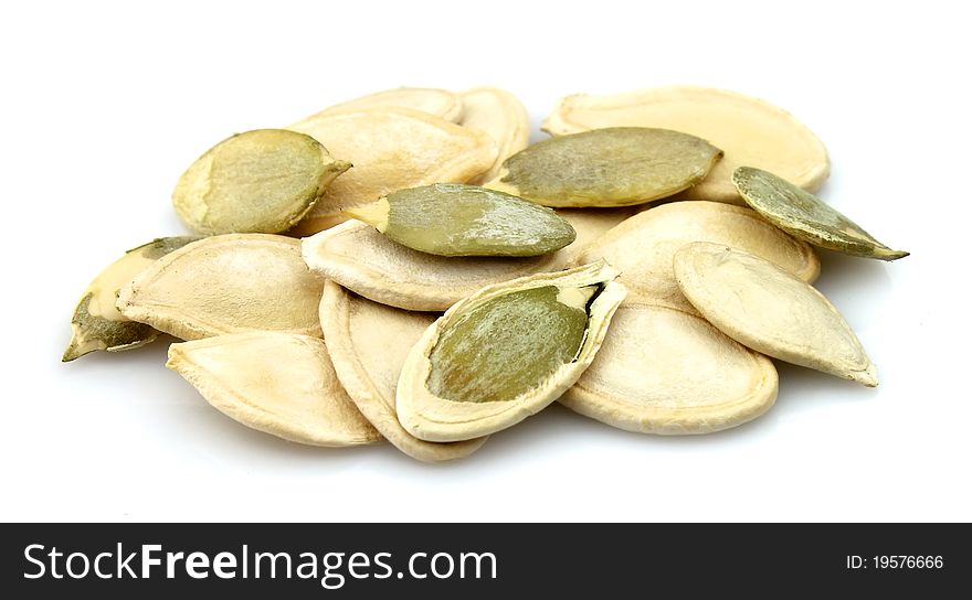 Pumpkin sunflower seeds close up