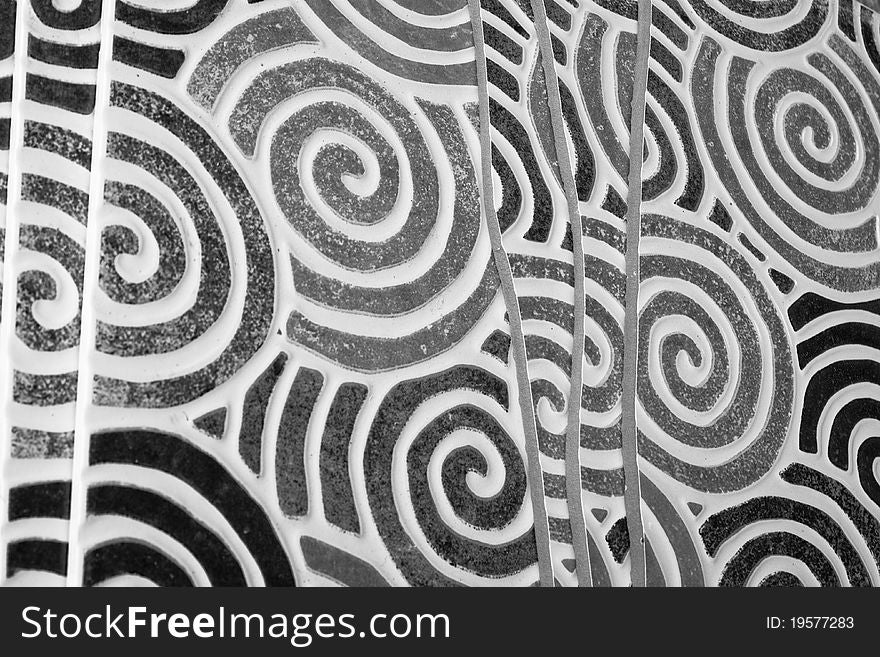 The B&W tiles of the texture