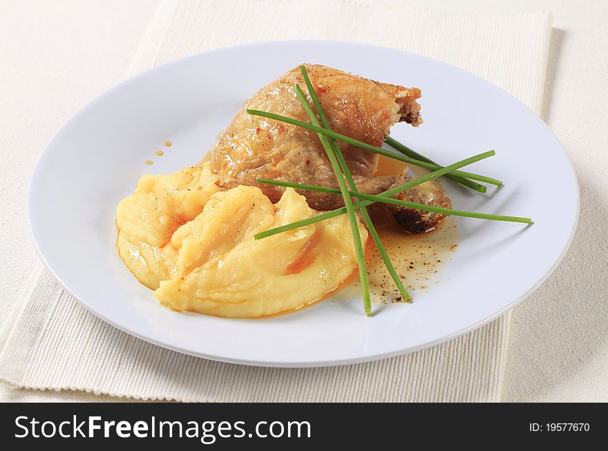 Roasted Chicken And Mashed Potato