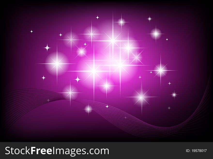 Illustration of abstract background with sparkling star. Illustration of abstract background with sparkling star