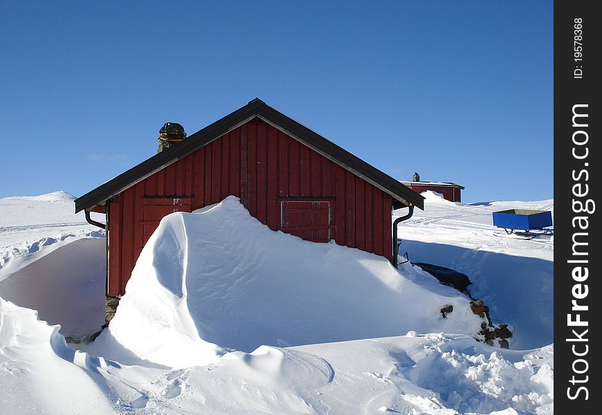 Cabin in the high mountains of Norway, Nordfjella. Cabin in the high mountains of Norway, Nordfjella.